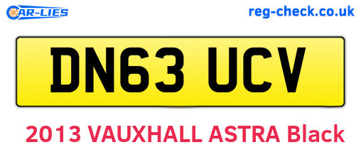 DN63UCV are the vehicle registration plates.