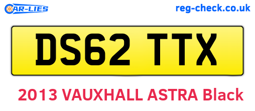 DS62TTX are the vehicle registration plates.