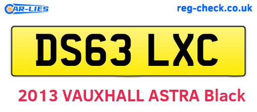 DS63LXC are the vehicle registration plates.