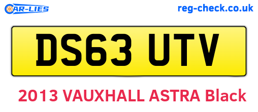 DS63UTV are the vehicle registration plates.