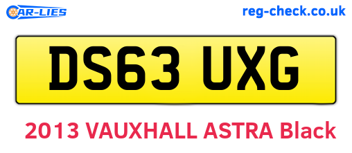 DS63UXG are the vehicle registration plates.