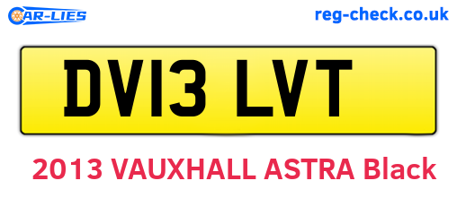 DV13LVT are the vehicle registration plates.