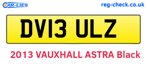 DV13ULZ are the vehicle registration plates.