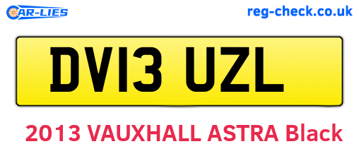 DV13UZL are the vehicle registration plates.
