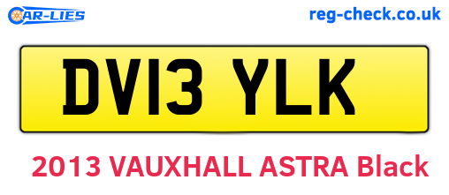 DV13YLK are the vehicle registration plates.