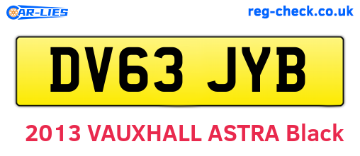 DV63JYB are the vehicle registration plates.