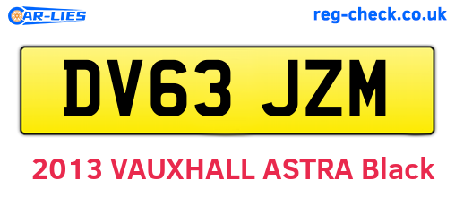 DV63JZM are the vehicle registration plates.