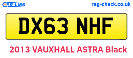 DX63NHF are the vehicle registration plates.