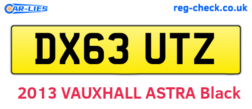 DX63UTZ are the vehicle registration plates.