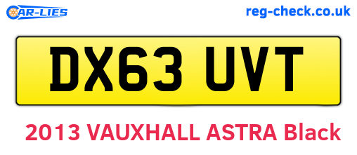 DX63UVT are the vehicle registration plates.
