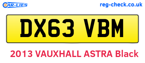 DX63VBM are the vehicle registration plates.
