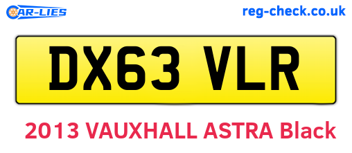 DX63VLR are the vehicle registration plates.