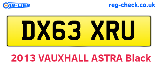 DX63XRU are the vehicle registration plates.