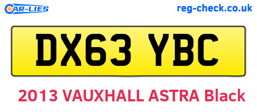 DX63YBC are the vehicle registration plates.