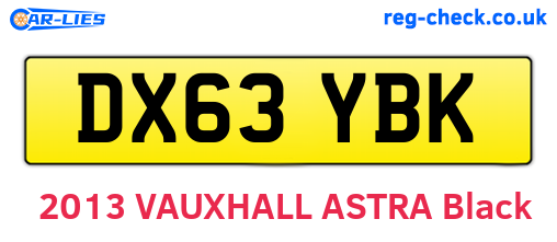 DX63YBK are the vehicle registration plates.