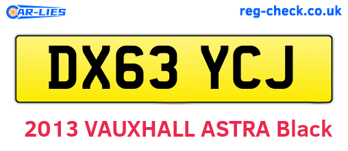 DX63YCJ are the vehicle registration plates.