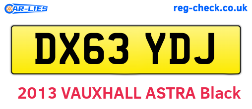 DX63YDJ are the vehicle registration plates.