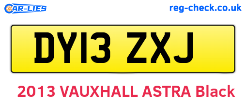 DY13ZXJ are the vehicle registration plates.