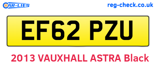 EF62PZU are the vehicle registration plates.