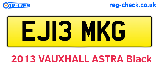 EJ13MKG are the vehicle registration plates.