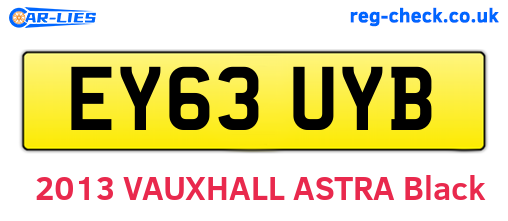 EY63UYB are the vehicle registration plates.