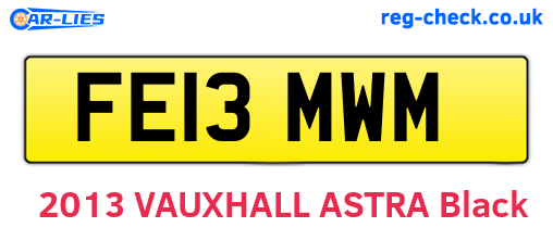 FE13MWM are the vehicle registration plates.