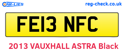 FE13NFC are the vehicle registration plates.