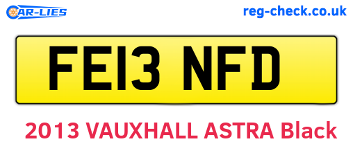 FE13NFD are the vehicle registration plates.