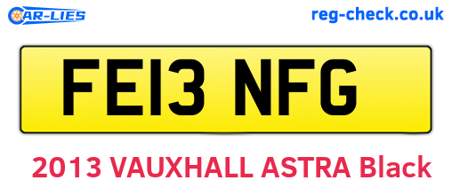 FE13NFG are the vehicle registration plates.