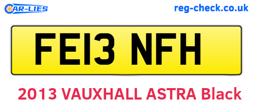 FE13NFH are the vehicle registration plates.