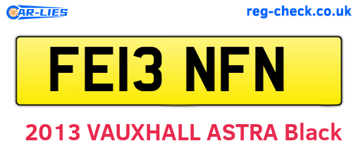 FE13NFN are the vehicle registration plates.