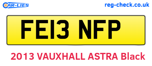 FE13NFP are the vehicle registration plates.