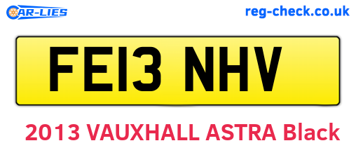 FE13NHV are the vehicle registration plates.