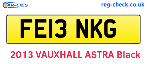 FE13NKG are the vehicle registration plates.