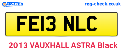 FE13NLC are the vehicle registration plates.