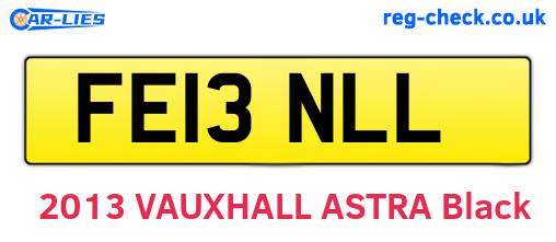 FE13NLL are the vehicle registration plates.