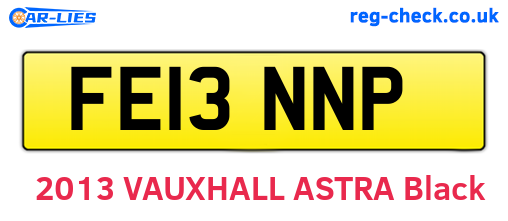 FE13NNP are the vehicle registration plates.