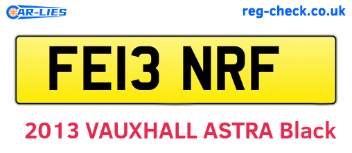 FE13NRF are the vehicle registration plates.