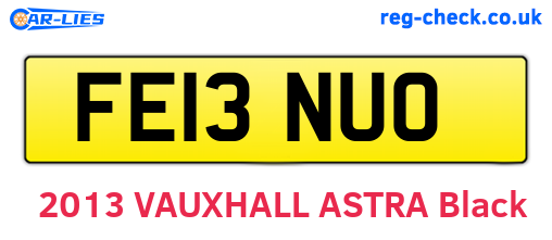 FE13NUO are the vehicle registration plates.
