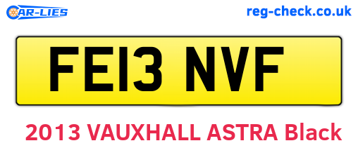 FE13NVF are the vehicle registration plates.