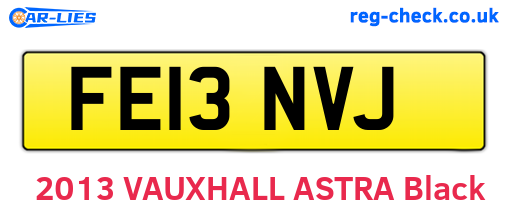 FE13NVJ are the vehicle registration plates.