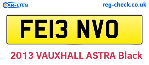 FE13NVO are the vehicle registration plates.