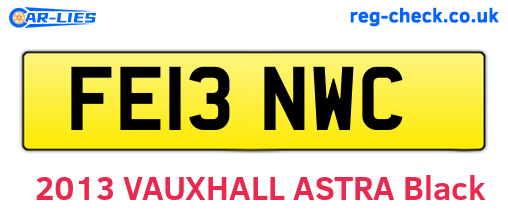 FE13NWC are the vehicle registration plates.