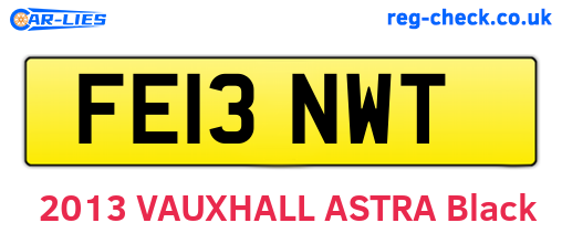 FE13NWT are the vehicle registration plates.