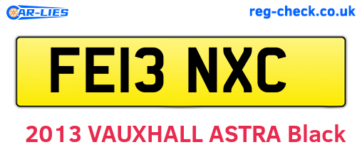 FE13NXC are the vehicle registration plates.