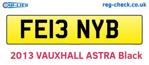 FE13NYB are the vehicle registration plates.