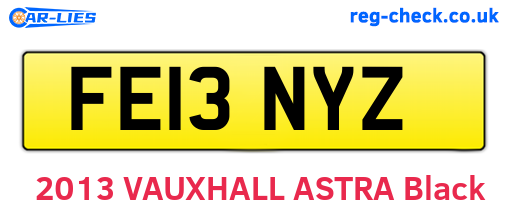FE13NYZ are the vehicle registration plates.