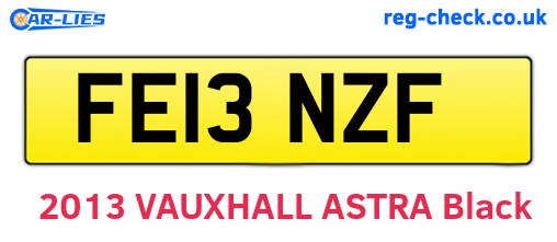 FE13NZF are the vehicle registration plates.