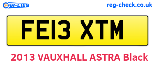 FE13XTM are the vehicle registration plates.