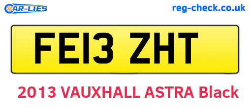 FE13ZHT are the vehicle registration plates.